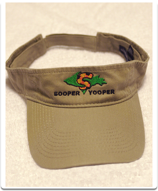 Sooper Yooper khaki visor